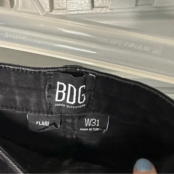 BDG Urban Outfitters flare black jeans size 31 country western moto - Picture 3 of 4